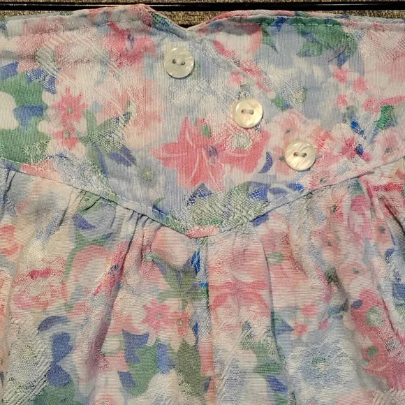 Sugar Kaine 2 pc Cullottes & Top Embroidered Floral  Pink/Blue/White in Size 12 - Picture 10 of 15